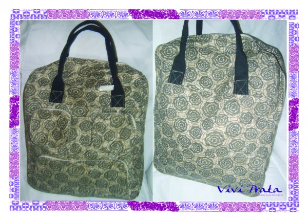 VP09 MAXI BOLSA FLORAL ORIENTAL CARAMELO